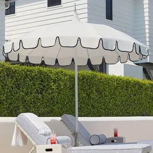 Pagoda Umbrellas Wind-Resistant 2.5M Fiberglass Ribs Beach Umbrellas OEM Wholesale Patio Outdoor Umbrella Customized Colors UPF50+ thumbnail-1