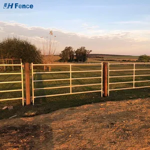 Hot Dip Galvanized Iron Horse Corral Panels 6 Feet High Rodent Proof Powder Coated Pressure Treated Timbers thumbnail-1