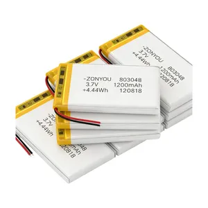 Factory Direct Sale 1200mAh Pouch Cell 803048 Lithium Polymer Battery 3.7V for Electronic Tools thumbnail-4