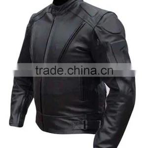 Motorbike Black Leather Jackets Motorbike Racing Biker Wear thumbnail-1