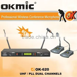 OK-620 Dual Channels/UHF PLL 32/99 Channels Microphone thumbnail-1