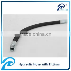 5/16" EN853 1SN Hydraulic Rubber Hose and NPT Fittings thumbnail-6