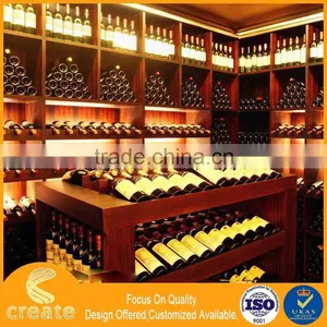 Modern Cherry Wooded Red Wine Shop Furniture Display Showcase/wine Rack/wine Stand thumbnail-3