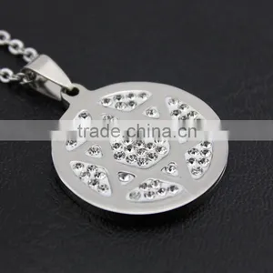 Full Rhinestone Titanium Steel Six-pointed Star Pendant Necklace Wholesale thumbnail-2