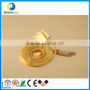 1M Length Fast Noble Charge Remax Gold Data Line Usb Charging Cable for Smartphone . thumbnail-2