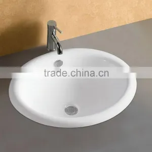 China White Ceramic Bathroom Vanity Basin thumbnail-1