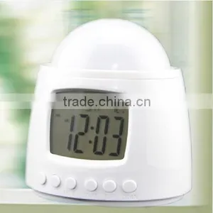 Alarm Clock 7 Colors LED Change Star Night Light Magic Projector Backlight Clock thumbnail-1