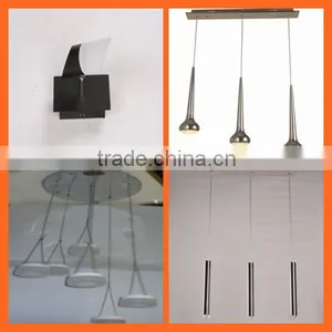 High Quality Led Simple Sandy Black Decoration Aluminum+Acrylic Chandelier Light Model RT1072-3 thumbnail-2