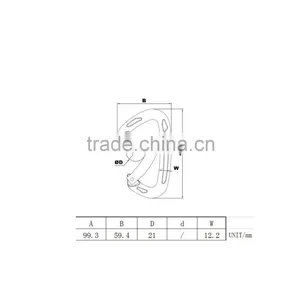 Red Aluminum Hook High Quality High Breaking Strength thumbnail-2