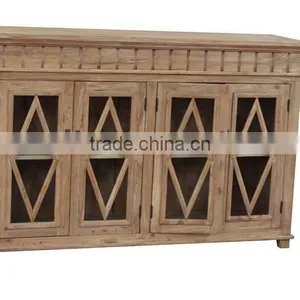 Reproduction Anique Solid Wood Wine Cabinet thumbnail-2