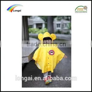 Kids Wholesale PU 100% Waterproof Raincoat Poncho thumbnail-1