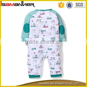 Bulk Long Sleeve Bubble Romper Printed Vessel Comfort Cotton Baby Wear thumbnail-2