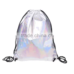 Wholesale Drawstring Bag Holographic Smooth Fashion Cheap Drawstring Bag Quality Choice thumbnail-1