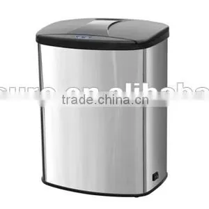 Sensor Dustbin 5009LM 9L Stainless Steel Sensor Dustbin With Black Lid thumbnail-2