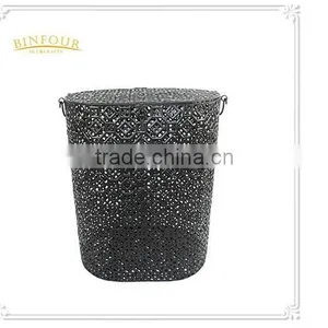 Powder Coated Vintage Metal Wire Mesh Hanging Storage Baskets for Home Decor thumbnail-2