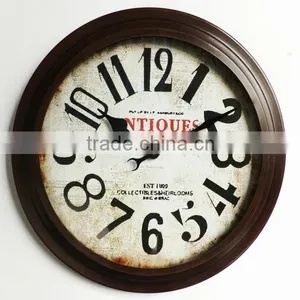 Dia 53 cm Country Style Round Metal Wall Clock, Rustic Wall Clock thumbnail-1