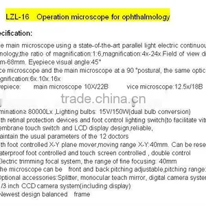 Hot Sale 2015 Operation Microscope for Ophthalmology LZL-16 (CE,ISO) thumbnail-1