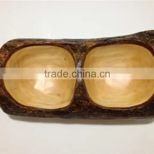 Nice Design High Demand Peanut Shape Wooden Root Carved Salad Bowl thumbnail-4