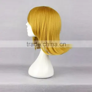 OHCOS Vocaloid Kagamine Rin 14inches Short Blonde Golden Synthetic Hair Cosplay Wig Free Shipping thumbnail-2