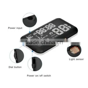 OBD II GPS Head Up Display Projector With Overspeed Warning for All Type of Cars and Vehicles thumbnail-5