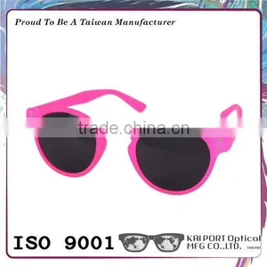 Fashionable Neon Color Design Dark Gray uv Protective Lens pc Material Vintage Sunglasses for Wholesale thumbnail-3