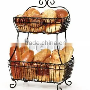 2-Tier Flat-Back Metal Basket/ Metal Wire thumbnail-1