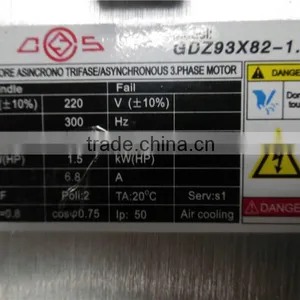 Hot Selling GDZ93x82-1.5(220V) Toauto 18000rpm Cnc Spindle Motor 1.5kw Quality Choice thumbnail-5