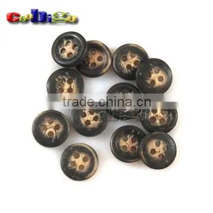 11.5mm(18L) Fashion Wood Grain Resin Buttons 4 Holes Sewing Craft DIY Accessories For Bag Shoe Garment #FLN004-11.5B thumbnail-3