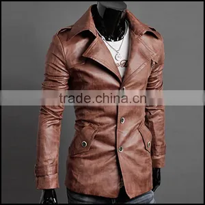 Custom Latest Design Leather Jacket 100% Leather Jackets for Mens With Long Line thumbnail-3