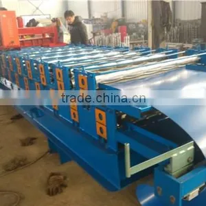 828-910 Trade Assurance Glazed Steel Sheet Roofing Tile Roll Forming Machine for Canton Fair thumbnail-3