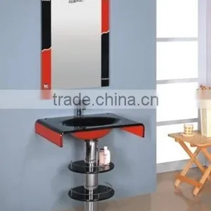High Quality Bathroom Glass Wash Basin, Glass Vanity thumbnail-2
