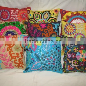 Traditional Design Assorted Kantha Work Cotton Cushion Cover 40*40cm thumbnail-1