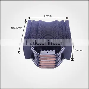 High Strength Anodized Black Surface Aluminum Heatsink With 5 Pcs Heatpipe thumbnail-2
