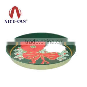 Round Decorative Metal Serving Tray Tin Restaurant Pallets Custom Service Equipment Serving Trays thumbnail-1
