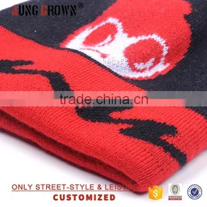 Hot Sell 100% Acrylic Pom Pom Custom Knitted Acrylic Beanie thumbnail-3