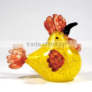 Glass Craft+ Cock+Red+Yellow+Crystal Art thumbnail-1