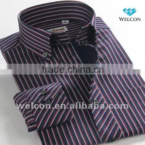 100% Cotton Stylish European Style Long Sleeve Latest Design Italian High Collar Fashion Dress Men Shirt Brand Name thumbnail-1