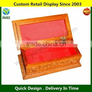 Carved Wood Box/ Storage Box/ Hand Painting 10X5X4' YM3-113 thumbnail-1