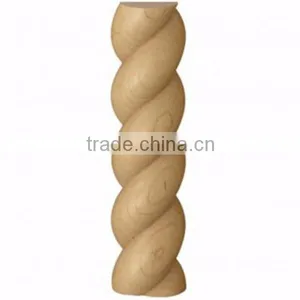 Decorative Full Round Wood Rope Moulding in High Quality From China thumbnail-1