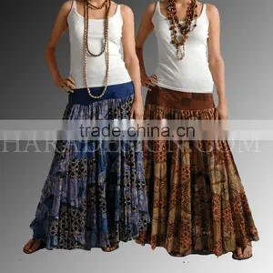Cotton Print Gathers Skirt thumbnail-1