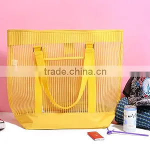 PVC Beach Lash Package Tote Shoulder Bag With Interior Pocket thumbnail-1