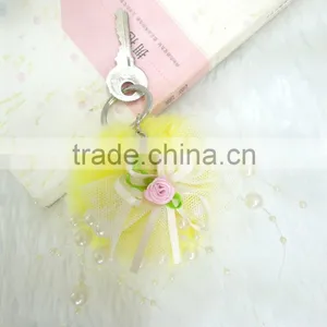 Fashion Style Rabbit Fur Pom Pom Keychain for Souvenir thumbnail-2