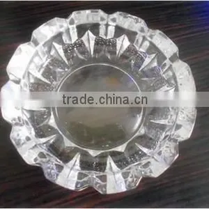 Round and Square Office Glassware Cigar Ashtray Glass Ashtray Heavy Leaves Engraved Colors thumbnail-4