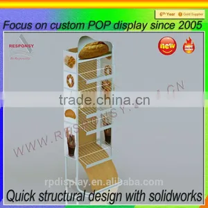 Convenient Stores Floor Metal Food Display Shelf,snack Display Racks thumbnail-3