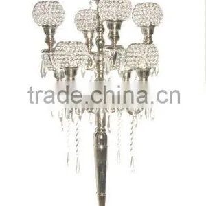 2016 Hot Product Crystal Beads Candelabra Wedding Centerpieces thumbnail-3