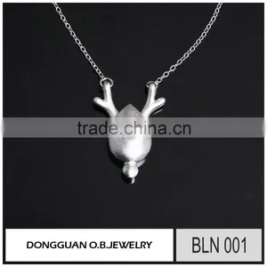 2016 Popular 925 Sterling Silver Rhodium Matte Necklace thumbnail-1