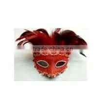 Party Mask With Feather thumbnail-1