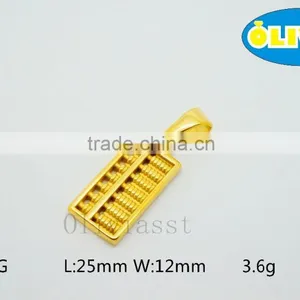 Olivia 2016 New Fashion Modern 316 Stainless Steel Cast Metal Ancient Calculator Abacus Pendant thumbnail-1