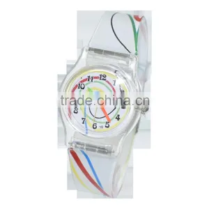 2016 Kids Rubber Wrist Watch Colorful Plastic Watch thumbnail-2