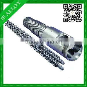 Conical Twin Screw and Barrel for Krauss Maffei/for Extruder Machine/for PIPE/FOR SHEET/FOR PROFILE/FOR FOAMING/FOR PELLETIZING thumbnail-1